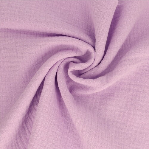 Tissu double gaze francine violet parme au mètre