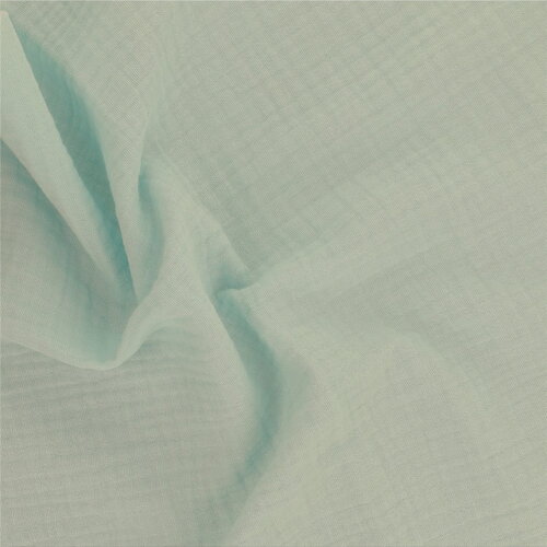 Tissu double gaze francine vert amande au mètre