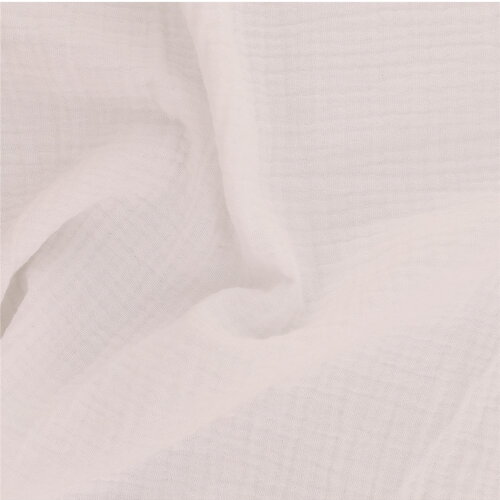 Tissu double gaze francine blanc au mètre