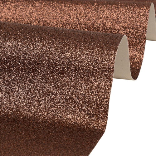 Coupon glitter 50x70cm chocolat