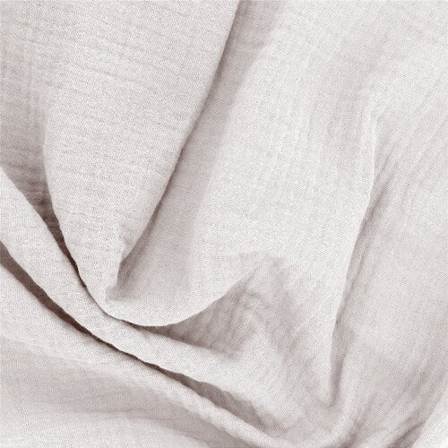 Coupon double gaze 138x100cm gris clair
