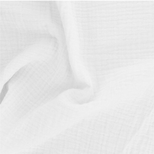 Coupon double gaze 138x100cm blanc