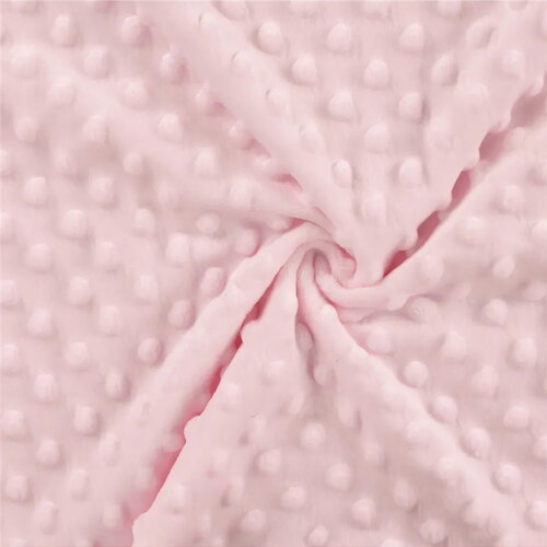 Coupon minky 50x140cm rose clair