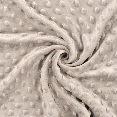 Coupon minky 50x140cm gris clair