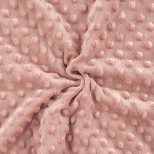 Coupon minky 50x140cm vieux rose