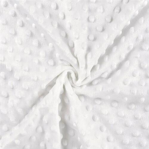 Coupon minky 50x140cm blanc