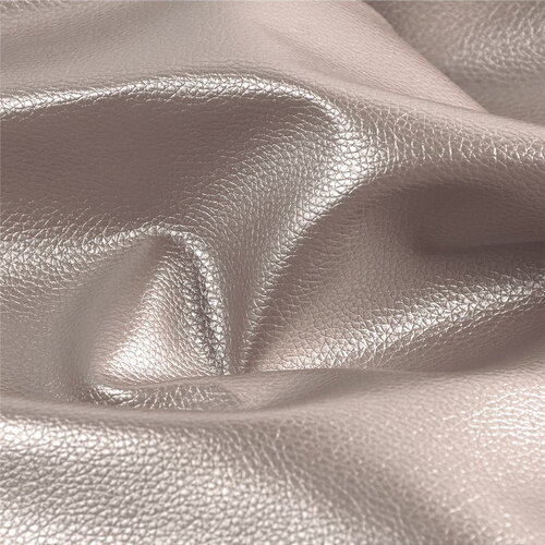 Coupon karla simili cuir star métallique 140x50cm gris clair
