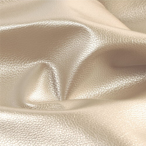 Coupon karla simili cuir star métallique 140x50cm beige mastic