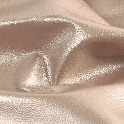 Coupon karla simili cuir star métallique 140x50cm pierre