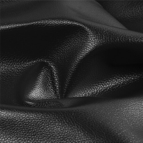 Coupon karla simili cuir star métallique 140x50cm noir
