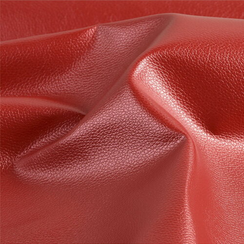 Coupon karla simili cuir star métallique 140x50cm rouge