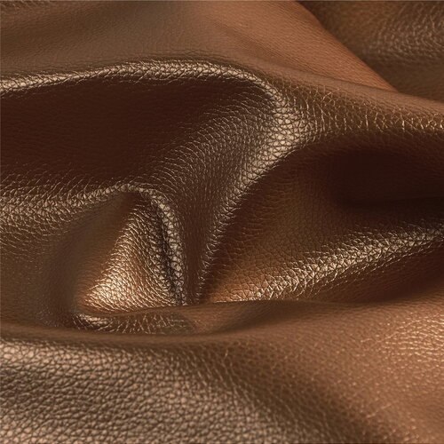 Coupon karla simili cuir star métallique 140x50cm marron clair