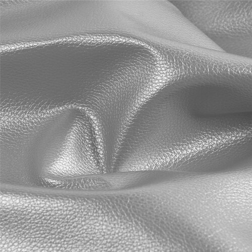 Coupon karla simili cuir star métallique 140x50cm argent