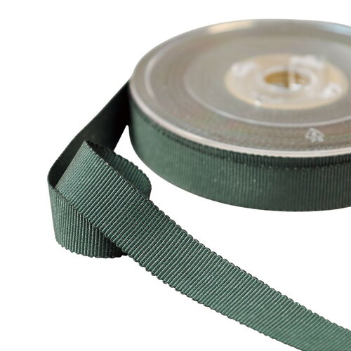 Bobine 38m petersham avec fils métalliques vert bouteille