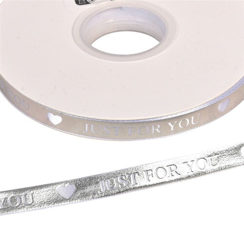 Ruban à message 10mm silver au mètre