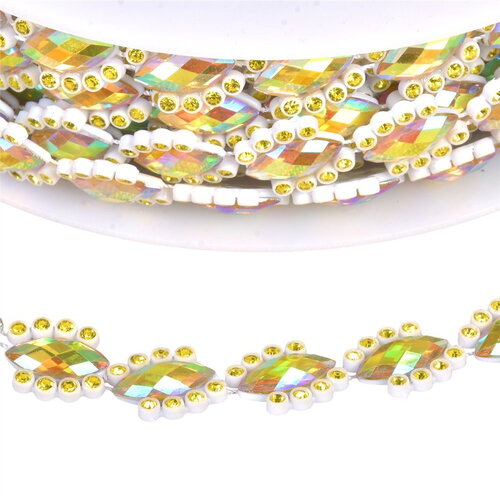 Bobine 9m galon bijou 14mm multicolore/fluo