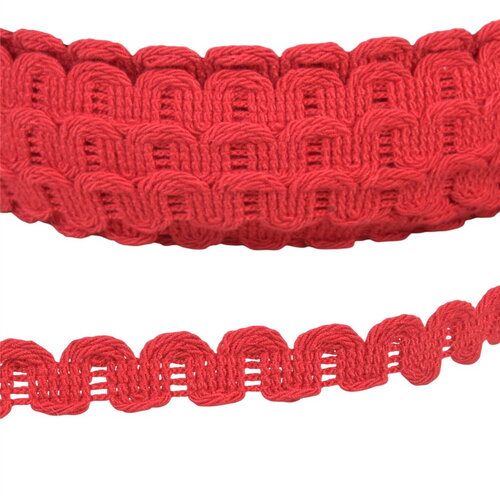 Bobine 25m galon vagues 15mm bourgogne