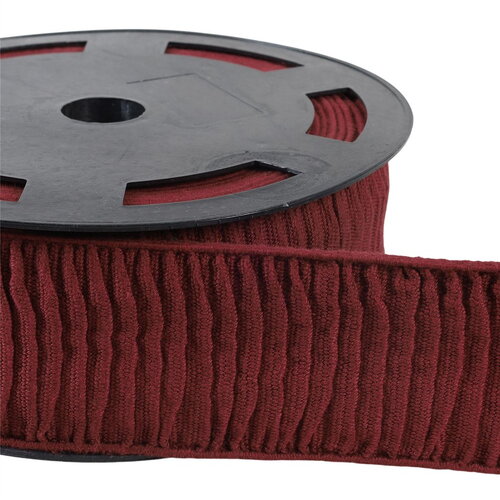 Bobine 10m élastique monte jupe coton 70mm bourgogne
