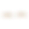 Bouton buchette simili cuir 48mm ivoire