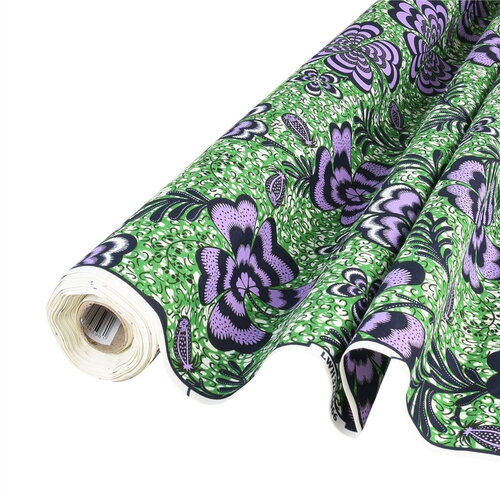 Tissu wax imprimé 2 faces violet au mètre