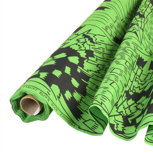 Tissu wax imprimé 2 faces vert au mètre
