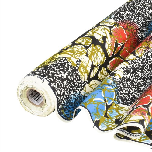 Tissu wax imprimé 2 faces multicolore au mètre