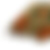 Tissu wax imprimé 2 faces orange au mètre