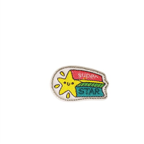 Lot de 3 écussons thermocollants fun 4,8cm x3,6cm étoile