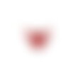Lot de 3 écussons thermocollants coeur 4,5cm x4cm rouge