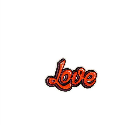 Lot de 3 écussons thermocollants ok cool love 5,1cm x3,4cm love