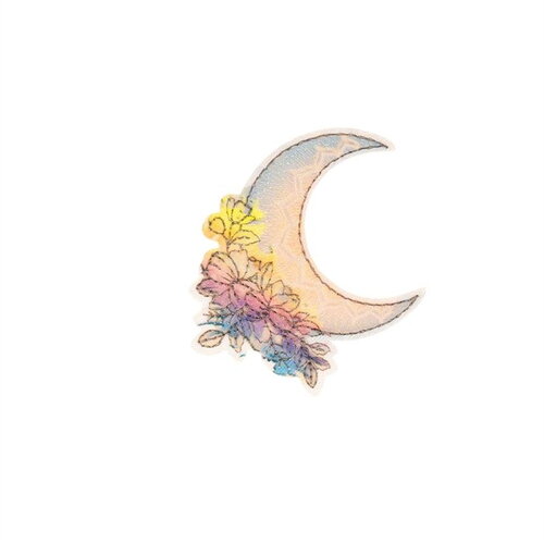 Lot de 3 écussons thermocollants 5,1cm x5,4cm lune