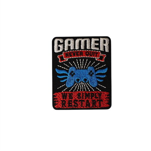 Ecusson thermocollant gaming 4,5cm x 5,5cm gamer