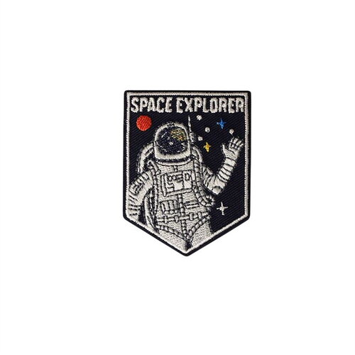 Ecusson thermocollant space explorer 4,1cm x 5,4cm astronaute