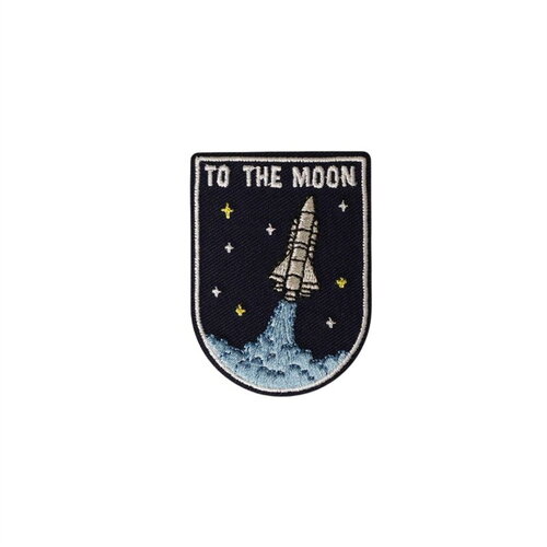 Ecusson thermocollant sportif 4,1cm x 5,5cm to the moon