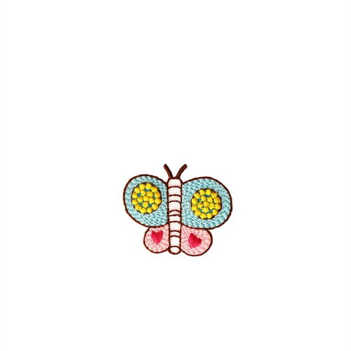 Ecusson thermocollant dans le jardin 3,8cm x 3,1cm papillon