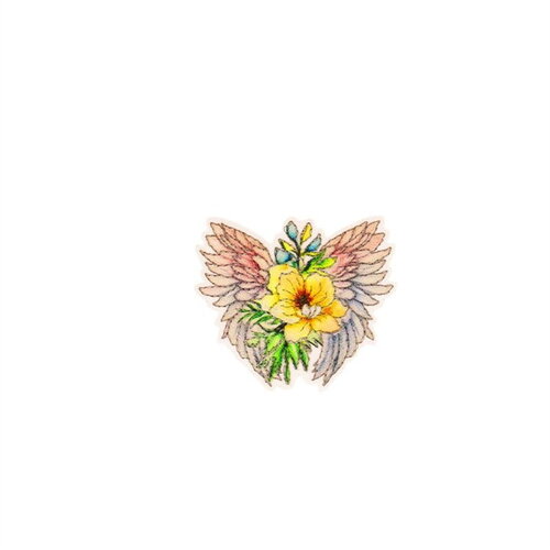 Ecusson thermocollant 5,5cm x 4,7cm fleurs