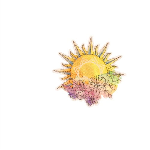 Ecusson thermocollant 5,6cm x 5,9cm soleil