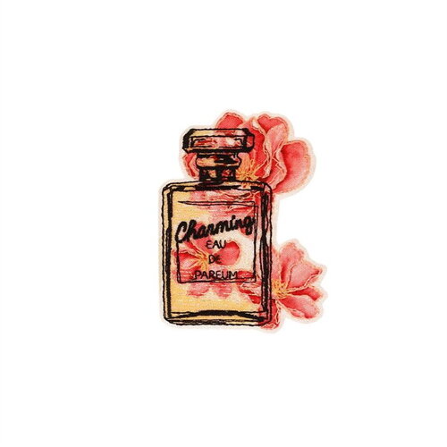 Ecusson thermocollant chic et romantique 4,8cm x 6,3cm parfum