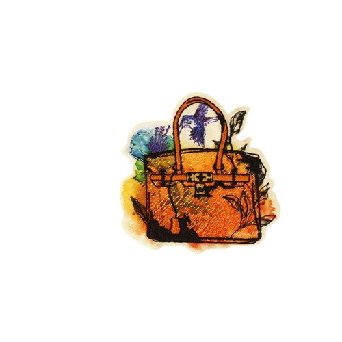 Ecusson thermocollant chic et romantique 5,8cm x 5,8cm sac