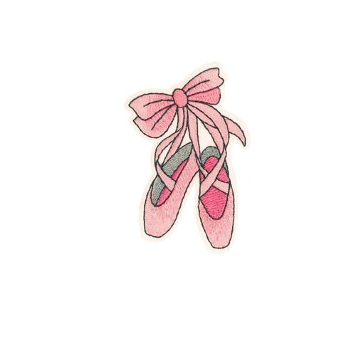 Ecusson thermocollant ballet 4,1cm x 6,3cm chaussons