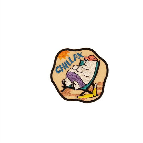 Ecusson thermocollant animaux fun 5cm x 4,8cm chillax