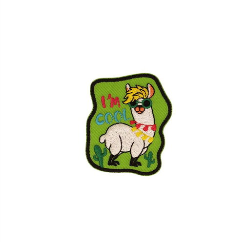 Ecusson thermocollant animaux fun 4cm x 5,1cm i'm cool