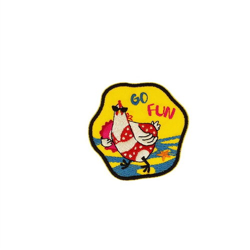 Ecusson thermocollant animaux fun 5cm x 4,9cm go fun