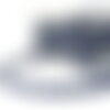 Lacet effet jeans 10mm marine fleurs au mètre