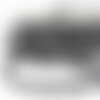 Lacet effet jeans 10mm noir géométrique au mètre