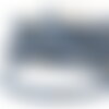 Lacet effet jeans 10mm bleu étoiles au mètre