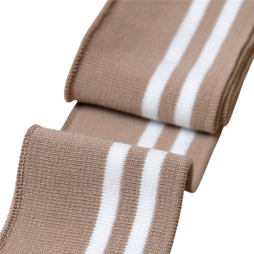 Bord côte 6m poignets & taille 1,20mts beige blanc