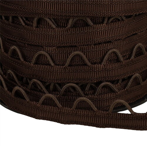 Bobine 20m sangle à passants 12mm marron foncé