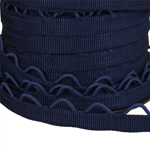 Bobine 20m sangle à passants 12mm bleu marine