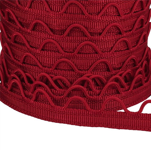 Bobine 20m sangle à passants 12mm rouge